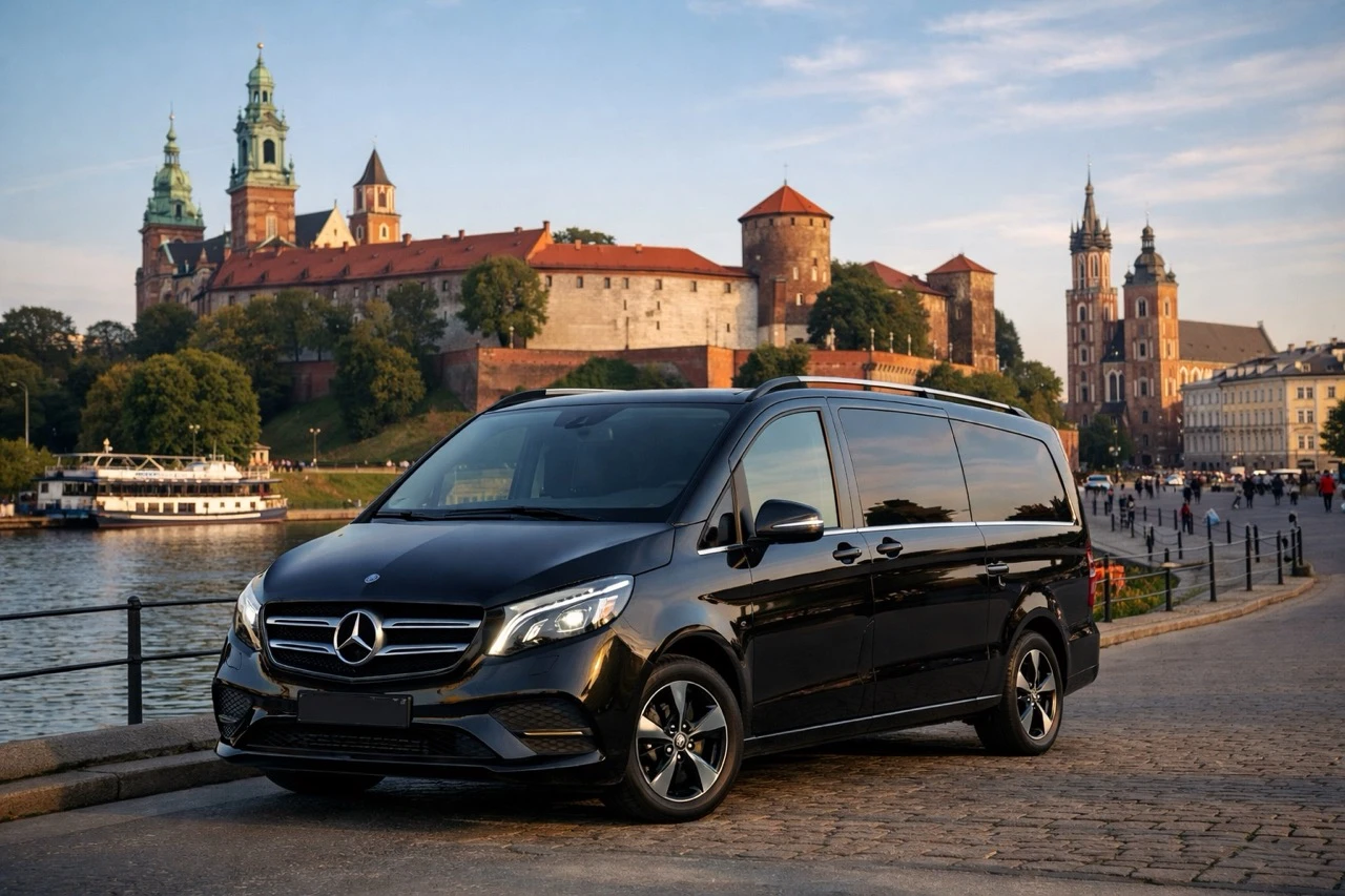 GoTransfers Mercedes V-Class private driver in Krakow near Wawel Castle