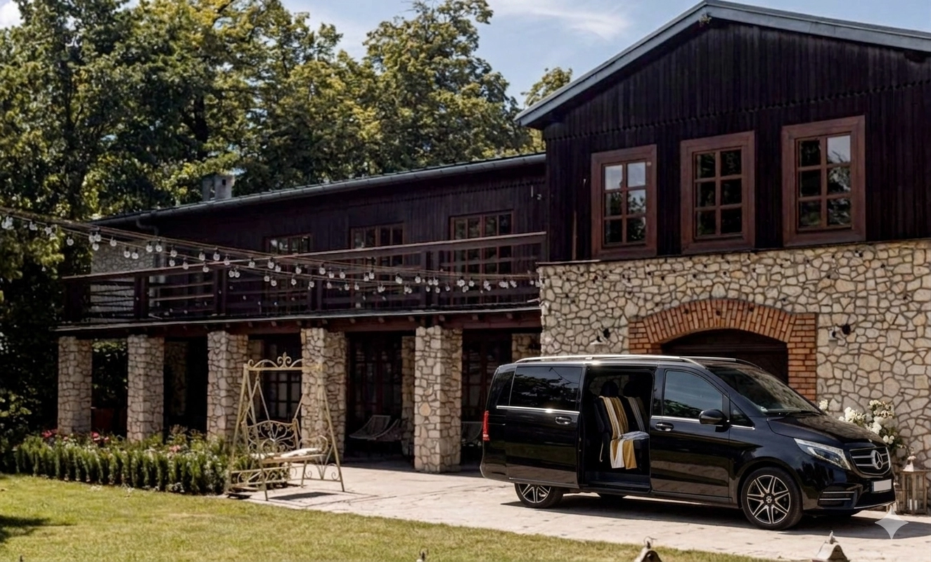 Mercedes V-Class transport gości Tomaszowice